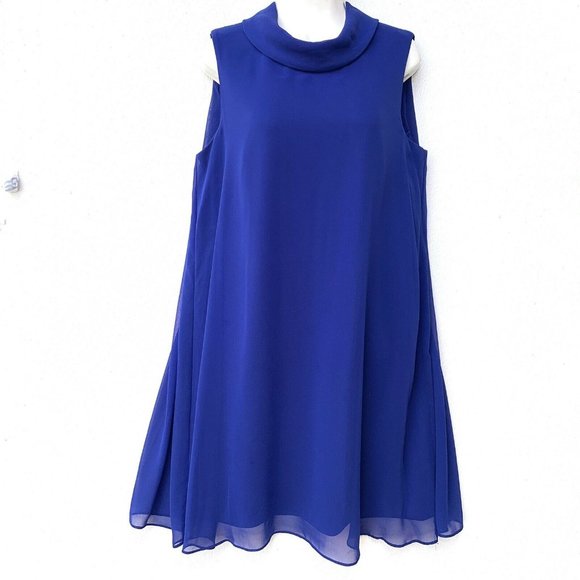 Connected Apparel Women Dress Size 10 Royal Blue R - Picture 2 of 9